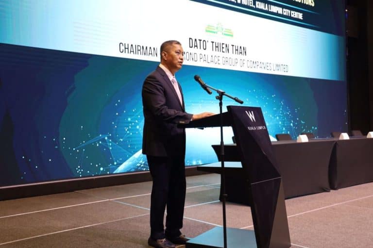 Dato' Thein Than, Group Chairman, speaking at an official engagement in Kuala Lumpur